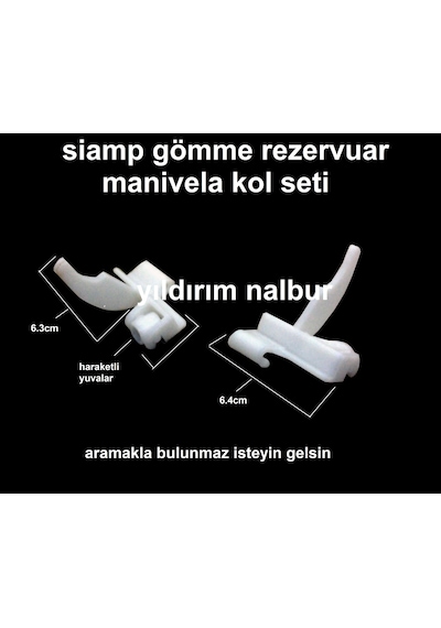 Siamp Gömme Rezervuar Manivela Kolu Çift