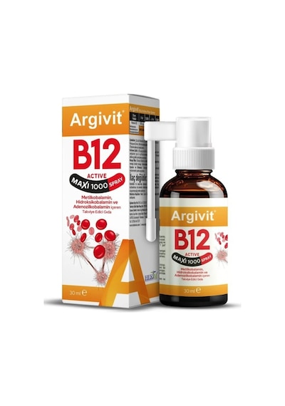 Argivit Vitamin B12 Active Maxi Sprey 30 Ml