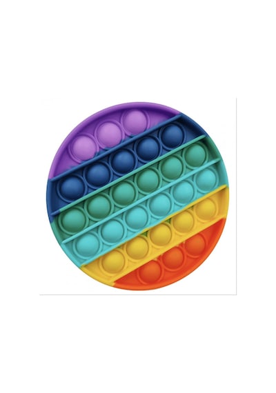 Pop It Duyusal Zihinsel Oyuncak Rainbow Renk. Yuvarlak
