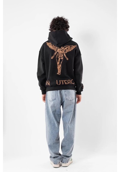Nirvana Sırt Baskılı Unisex Oversize Beyaz Siyah