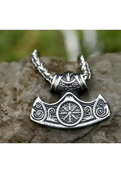 Paslanmaz Çelik Mitolojik Viking Vegvisir Viking Pusula Kolye Gümüş Paslanmaz Çelik Mitolojik Viking Vegvisir Viking Pusula Kolye Gümüş