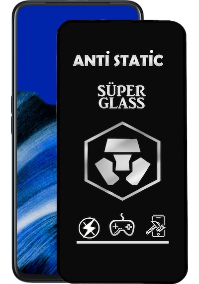Oppo Reno 2z Tam Kaplayan Anti Statik Dayanıklı Süper Cam Ekran Koruyucu