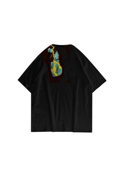 Startmore Unisex Cactus Trails Siyah Tshirt Siyah