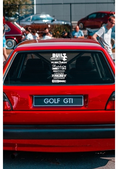 Oto Arka Cam Sticker İngilizce Model 75 40 20 Cm