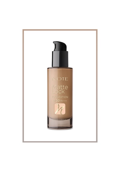 Note Matte Lock Foundation 110 Pure Beige Spf 50 Yoğun Kapatıcı Mat Bitişli Fondöten