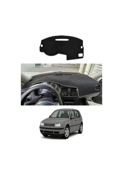 Volkswagen - Golf 4 1997-2006 Uyumlu Torpido Koruma Kılıfı - Gri Şeritli