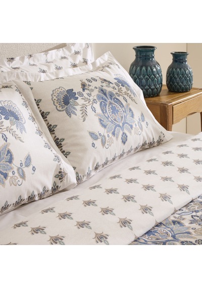 Karaca Home Silvara %100 Pamuk Tek Kişilik Nevresim Takımı Mavi