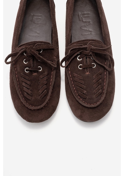 Luvishoes Lorven Kahverengi Süet Hakiki Deri Bağcıklı Kadın Loafer Ayakkabı Kahverengi Luvishoes Lorven Kahverengi Süet Hakiki Deri Bağcıklı Kadın Loafer Ayakkabı Kahverengi