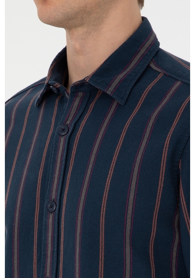 U.s. Polo Assn. Erkek Lacivert Gömlek Desenli 50308398-vr033