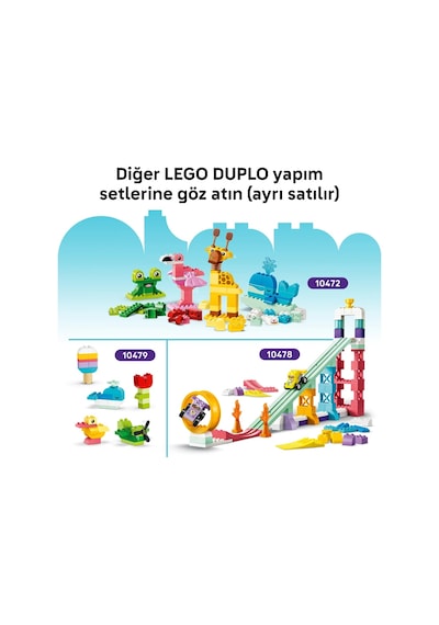 LEGO® DUPLO® Vahşi Hayvanlarla Keşif Ormanı 10480 – 2 Yaş ve Üzeri Çocuklar için 6 Hayvan İçeren Oyuncak Yapım Seti (131 Parça)