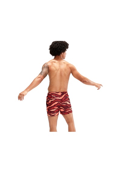 Speedo Print Leis Erkek Şort Mayo Kırmızı