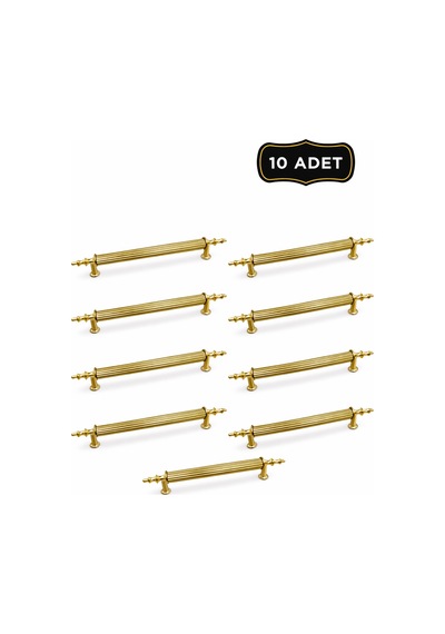 Lüks Kumru Gold Altın 128mm Metal Çekmece Dolap Mobilya Kulpu 10 Adet Altın Altın