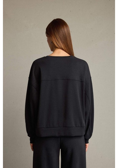 Defacto Bisiklet Yaka Modal Sweatshirt G2913ax25auar225 Antrasit