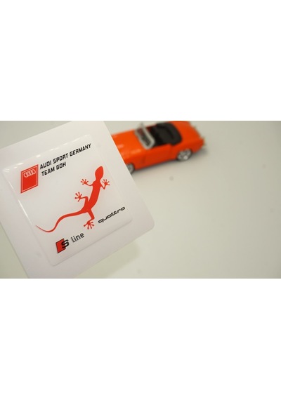 Audi S Line Quattro Gecko Logo Damla Silikon Plaka Logo Arma Ambl