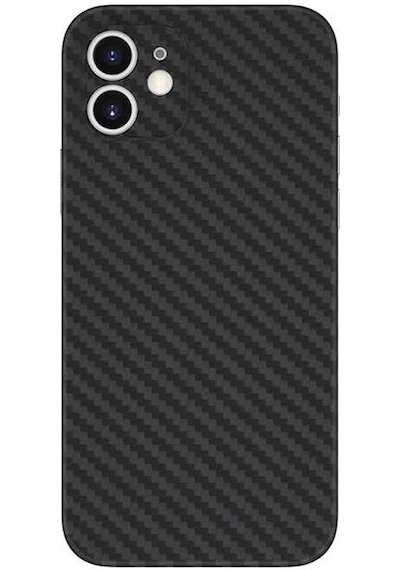Apple iPhone Uyumlu 12 Mini Kılıf Şık Karbon Fiber Tasarım Kılıf Siyah
