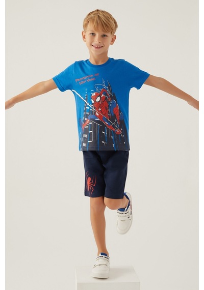 Spiderman Protector Cobalt Erkek Çocuk Bermuda Takım 5274-42796 Cobalt