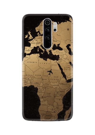 Xiaomi Redmi Note 8 Pro Kılıf Silikon Desen Özel Seri Map Planet 1656