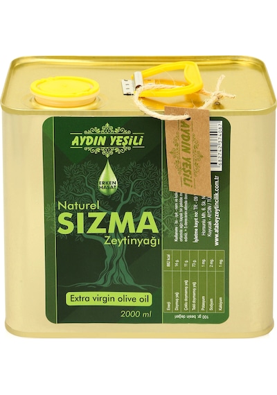Aydın Yeşili Erken Hasat Naturel Sızma Zeytinyağı Yeni Sezon 2 L