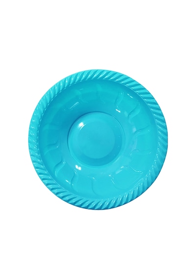 Roll Up Plastik Yuvarlak Kase Turkuaz 22 CM. 6'lı