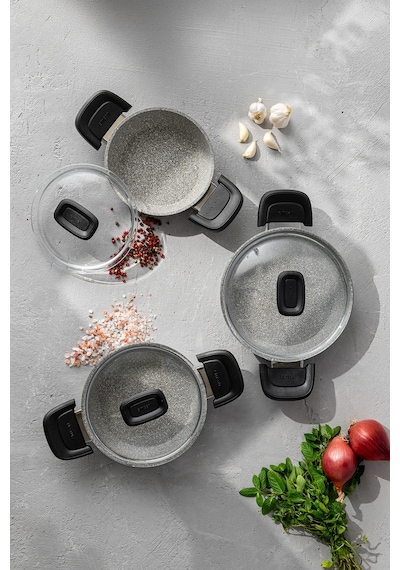 Emsan Fortis Granit 6 Parça Sahan Set Gri Gri
