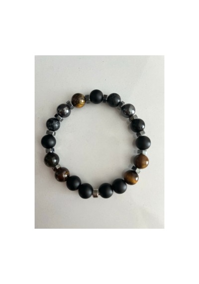 Leyan Doğaltaş 10 Mm Kaplan Gözü, Hematit, Oniks, Obsidyen Ve Siyah Mercan Doğal Taş Bileklik El Yapımı Esnek Tasarım Krem Krem Leyan Doğaltaş 10 Mm Kaplan Gözü, Hematit, Oniks, Obsidyen Ve Siyah Mercan Doğal Taş Bileklik El Yapımı Esnek Tasarım Krem Krem