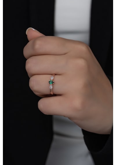 Gümüş Prenses Yüzük Rose Gold Kaplama 925 Ayar Gümüş Rose Gold (511779915)