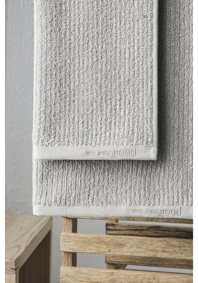 Pana Set 202 - Yeni Trend, 50x90 - 70x140cm. 2ad. Premium Havlu Seti Açık Gri