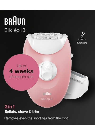 Braun Silk-Epil 3 3277 Smartlight 2 Hız Ayarı Kablolu Epilatör