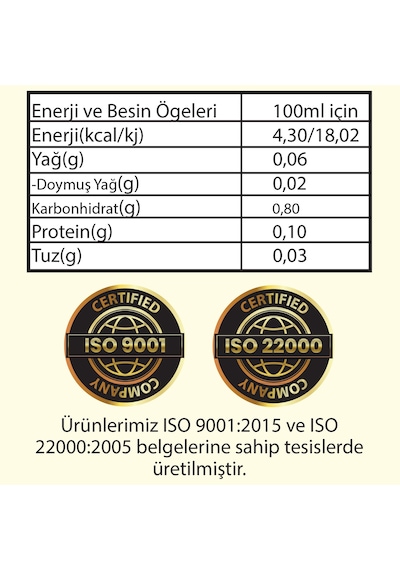 Hanzade Bitkisel Zerdeçallı Elma Sirkesi 3 x 500 ML