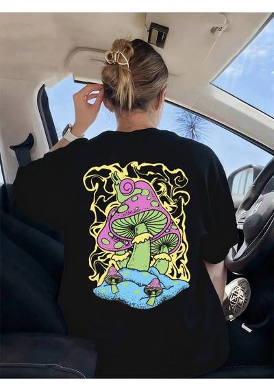 Noıssey Urban Pop Graphic Kadın Tişört Koleksiyonukod 5565 Siyah