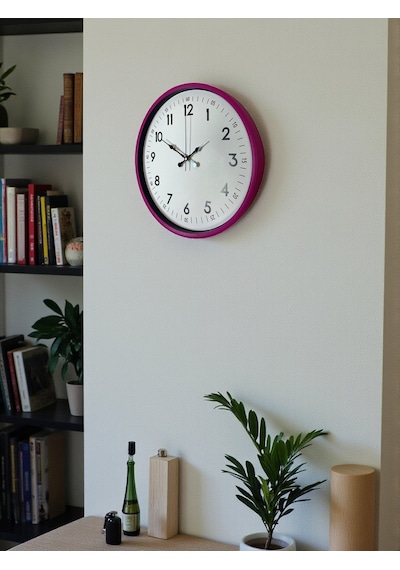 36 Cm Pembe Dekoratif Duvar Saati Diğer 78544969