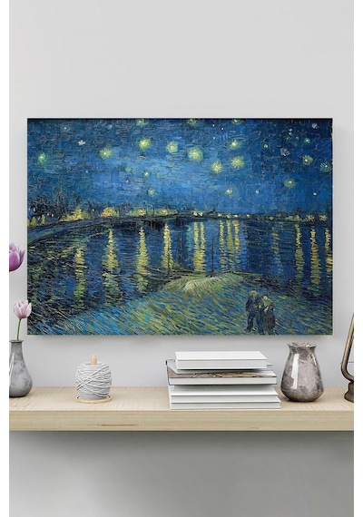 Ren Nehrinde Yıldızlı Bir Gece - Van Gogh Sanatsal Poster