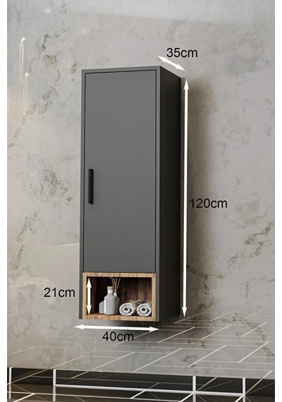 Banyo Karanfil 65 Cm %100 Mdf Antrasit Lavabolu Banyo Dolabı Ayna Alt Dolap Lavabo Boy Dolabı Antrasit Banyo Karanfil 65 Cm %100 Mdf Antrasit Lavabolu Banyo Dolabı Ayna Alt Dolap Lavabo Boy Dolabı Antrasit