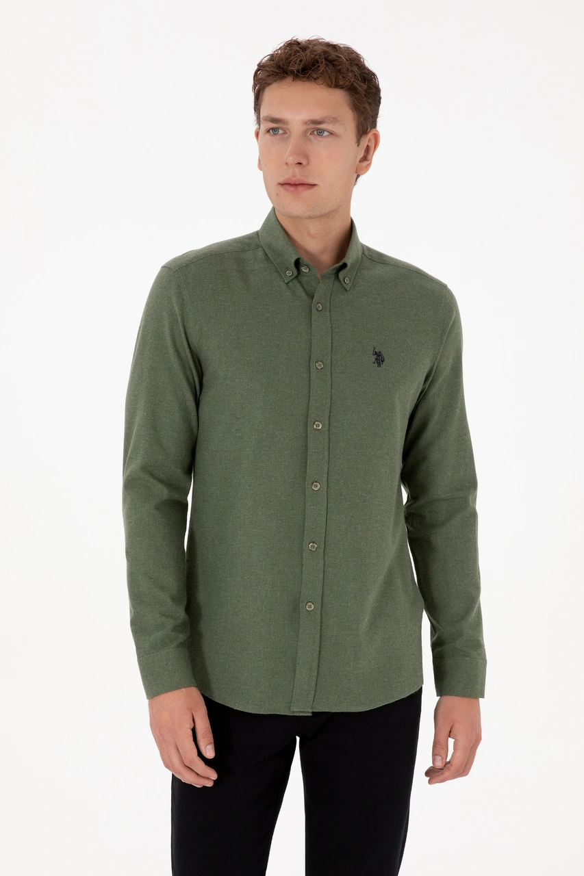 U.s. Polo Assn. Erkek Haki Gömlek Basic 50316721-vr027 Haki U.s. Polo Assn. Erkek Haki Gömlek Basic 50316721-vr027 Haki