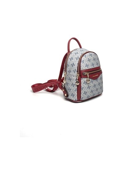 Silver Polo Sp983 Kadın Sırt Çantası Monogram Gri-bordo