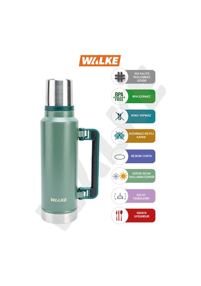 Walke Luxury Vakumlu Çelik Termos 1.2 Litre