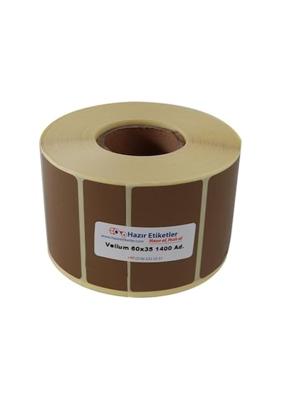 60mm X 35mm 1400 Adet Kahverengi Zemin Baskılı Diğer