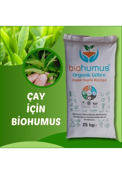 Çay İçin, Organik Gübre, Organik Sertifikalı, Kök Geliştirici, Toprak Düzenleyici, Bitki Besleyici 25 Kg 1 0,250
