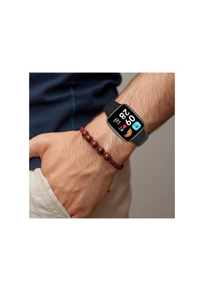 Xiaomi Redmi Watch 3 Active Uyumlu Spor Şık Tasarımlı Kayış Yumuşak Jel Kayış Kordon Siyah