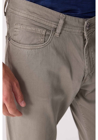Erkek Yeşil Slim Fit Üst Cep Kanvas Pantolon