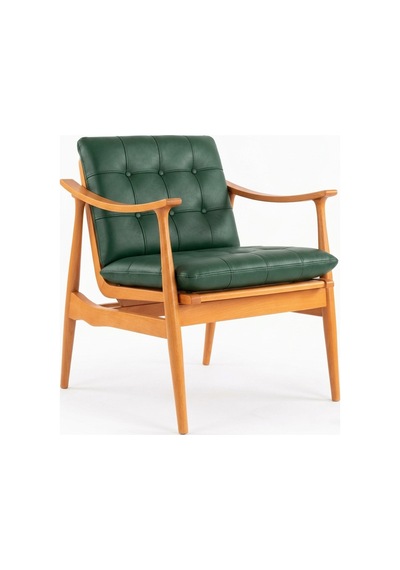 Legno Dual Kolçaklı Ahşap Berjer Natural