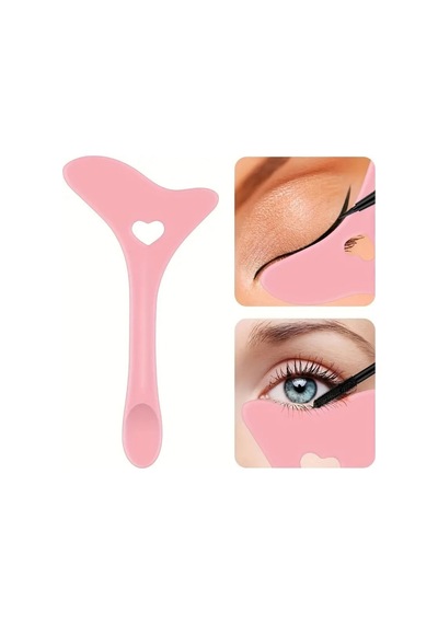 4'lü Göz Makyajı Yardımcı Seti Eyeliner & Kaş Şablon Aparatı Çok Fonksiyonlu Göz Makyajı Aracı