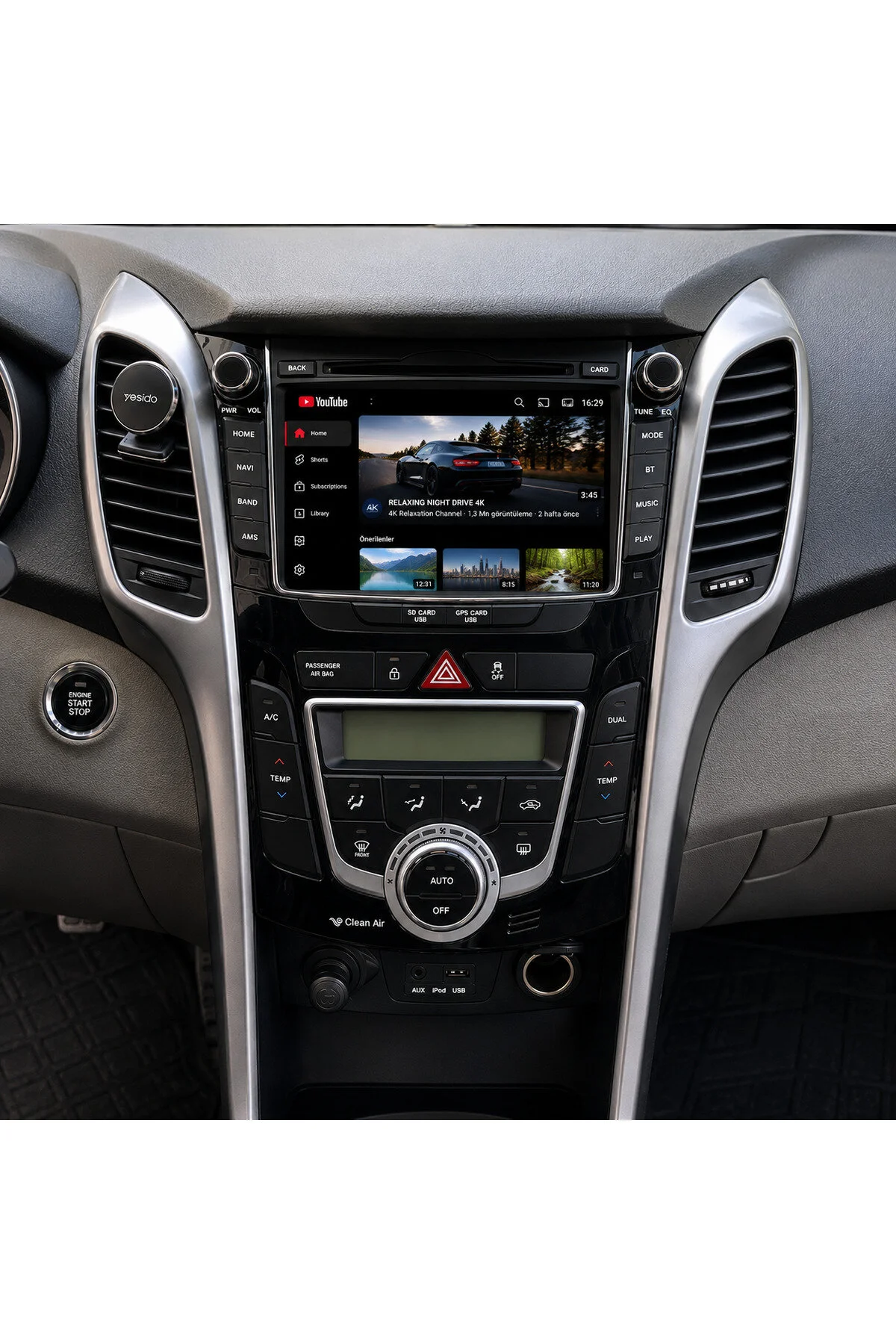 Hyundai İ30 Uyumlu Tuşlu Görünüm Android Multimedya 4gb Ram 64gb Hafıza Carplay 8"