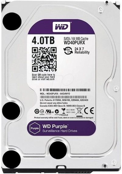 WD Intellipower WD40PURX 3.5" 4 TB 5400 RPM 64 MB SATA 3 HDD
