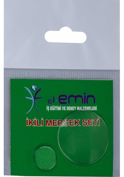 Optik Mini Mercek Seti 2'li Set Büyük ve Küçük 3cm ve 4cm Plastik