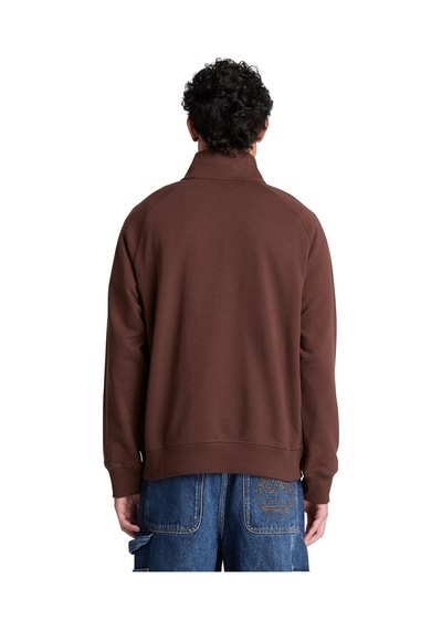 Bc0yhb9ajd1-r Timberland Exeter Rıver Tree Embroidered Logo 1-4 Z Erkek Sweatshirt Kahve Bc0yhb9ajd1-r