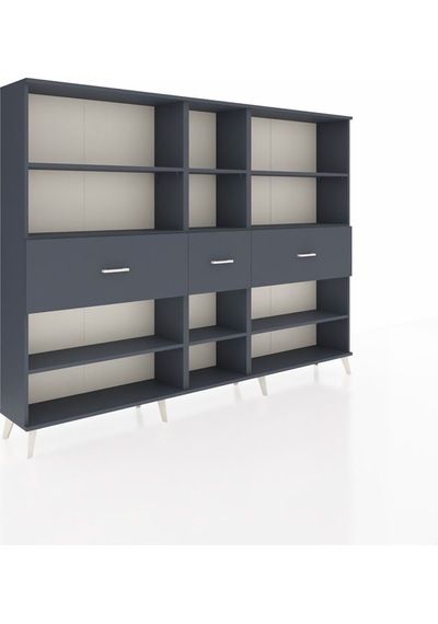 Arges Dolap 9 Raflı 3 Çekmeceli 220x30x163 Antrasit-antrasit Antrasit - Antrasit Arges Dolap 9 Raflı 3 Çekmeceli 220x30x163 Antrasit-antrasit Antrasit - Antrasit