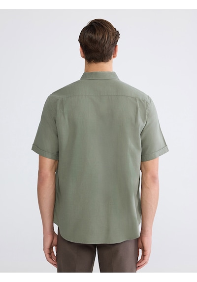 Lcwaıkıkı Classic Haki Regular Fit Poplin Erkek Gömlek