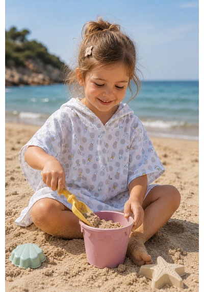 Müslin Çocuk Ve Bebek Panço Unisex Model - Bebek & Çocuk Plaj Ve Banyo Panço Beyaz - 886580333 0-3 Yaş