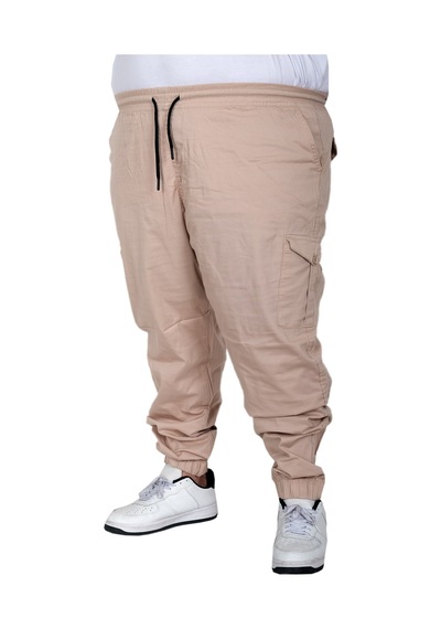 Mode Xl Büyük Beden Erkek Keten Kargo Jogger Barcelona Pantolon 25911 Bej Bej